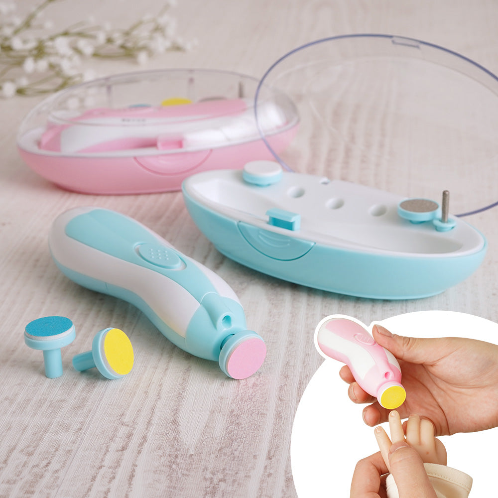 アンジュスマイル 爪切り 電動 赤ちゃん 電動爪切り 爪やすり ベビー 介護 電動爪やすり ベビーネイル ネイルケア ブルー
