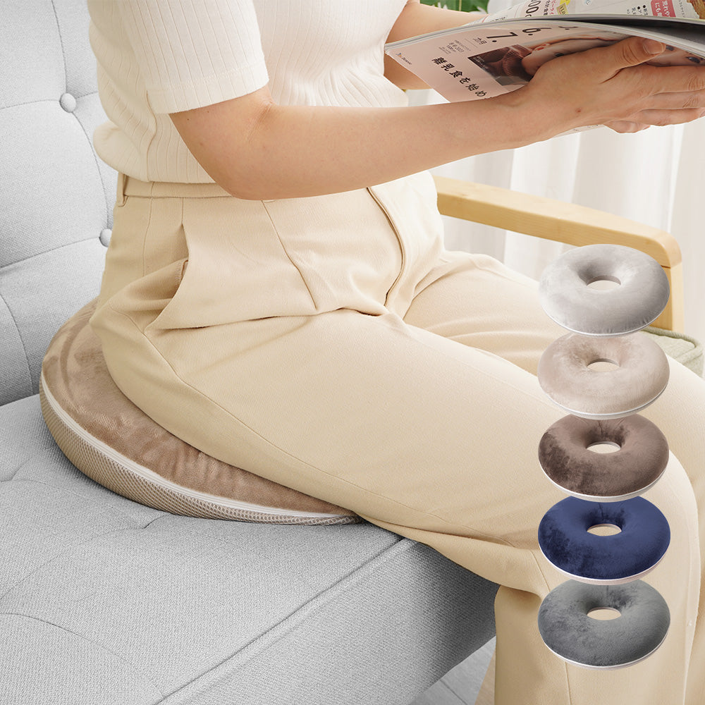 テンピュール ドーナツクッション 低反発 坐骨神経痛 腰痛 座布団 ネイビー 痔 楽天市場】プレゼント にちょうどいい 円座クッション もっちり