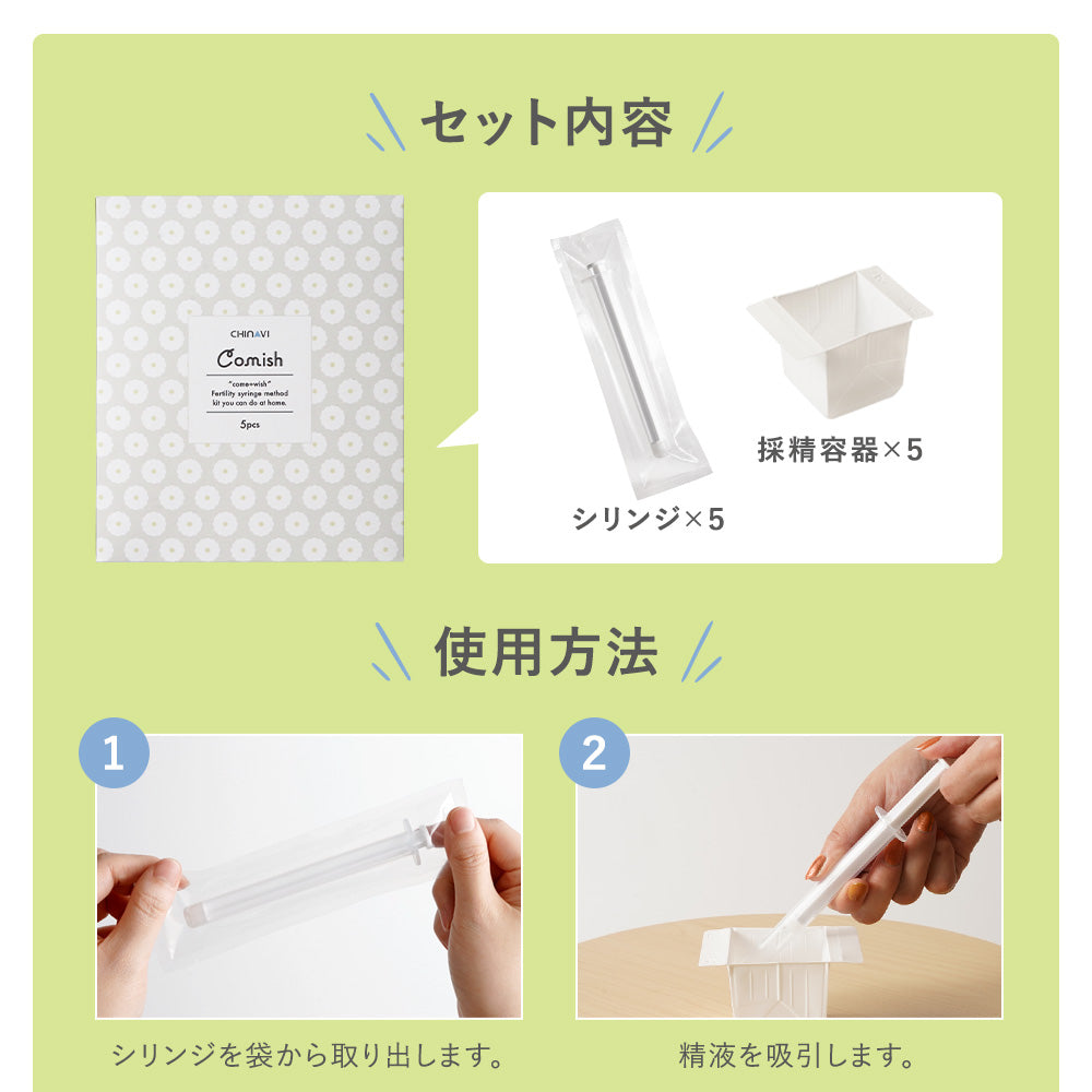 ちゃいなび 妊活用 シリンジキット Comish コミッシュ 始め ちゃいなび 妊活用 シリンジキット Comish コミッシュ 始め