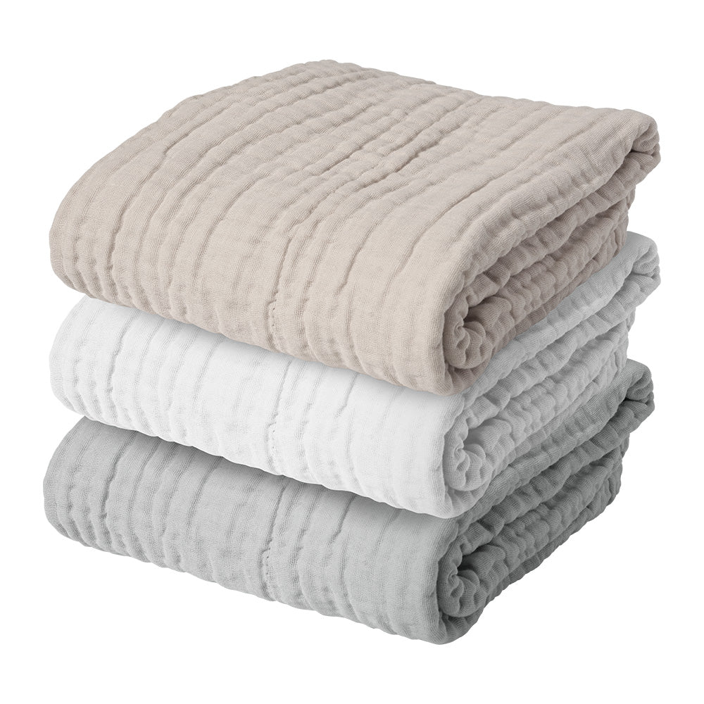 イブルガーゼケット 3枚セット 綿100% 速乾 6重ガーゼ 105×105cm